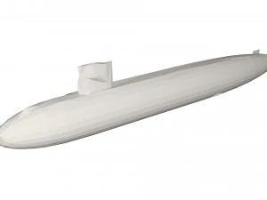 Military Ship submarine 3D Model