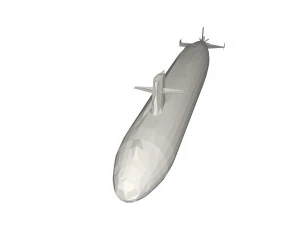Military Ship submarine 3D Model