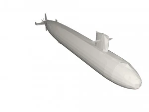 Military Ship submarine 3D Model