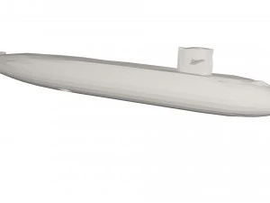 Military Ship submarine 3D Model