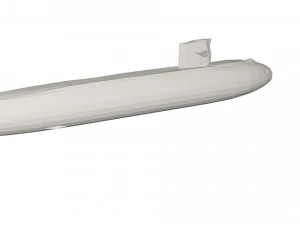 Military Ship submarine 3D Model