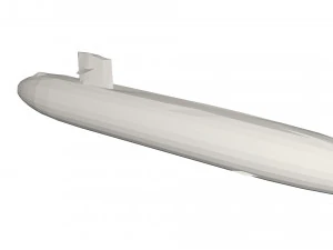 Military Ship submarine 3D Model