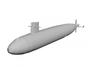 Military Ship submarine 3D Model