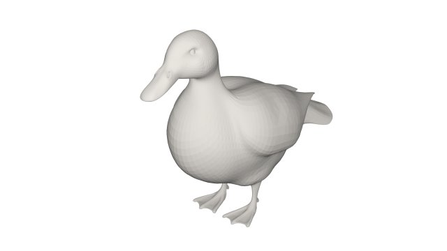 Duck 3D Model .c4d .max .obj .3ds .fbx .stl .blend 