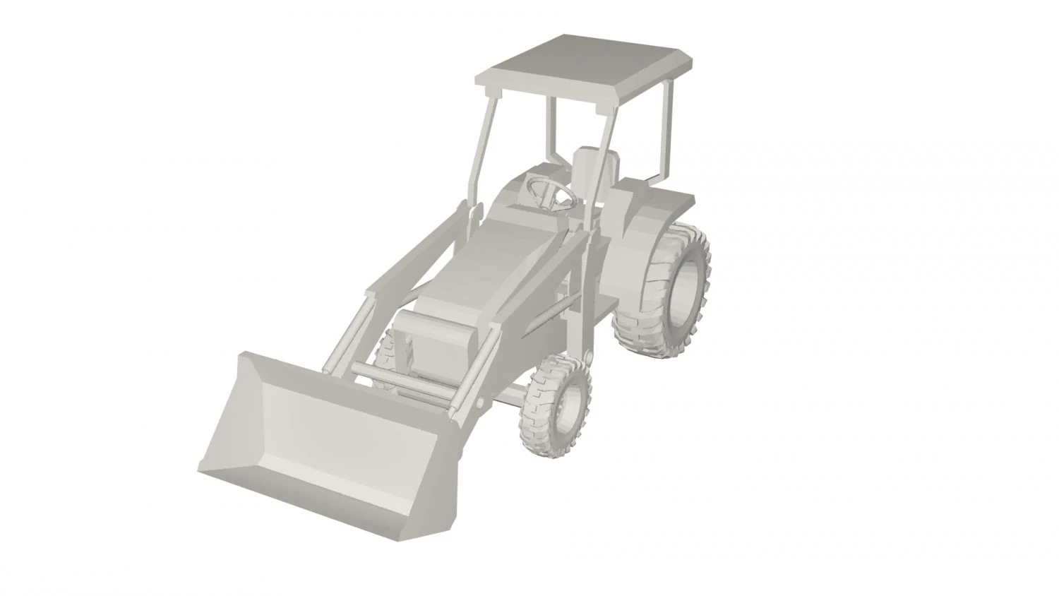 Tractor 3D Model .c4d .max .obj .3ds .fbx .stl .blend 