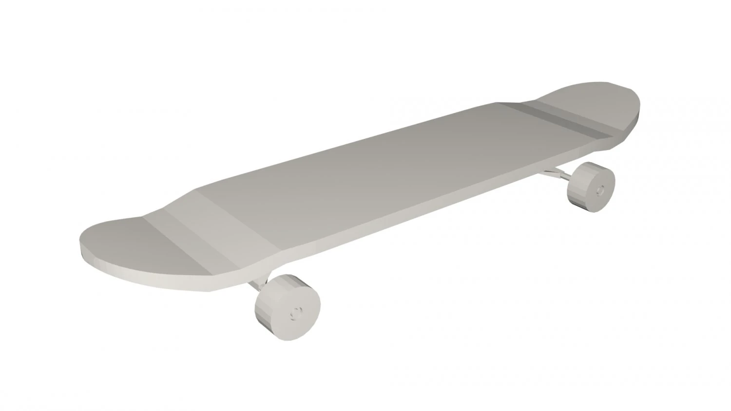 Skateboard 3D Model .c4d .max .obj .3ds .fbx .stl .blend 