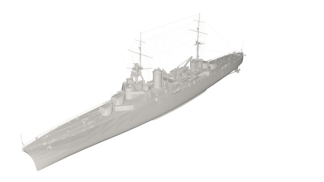 Military Ship Model 3D .c4d .max .obj .3ds .fbx .stl .blend 