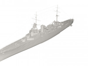 Military Ship 3D Model