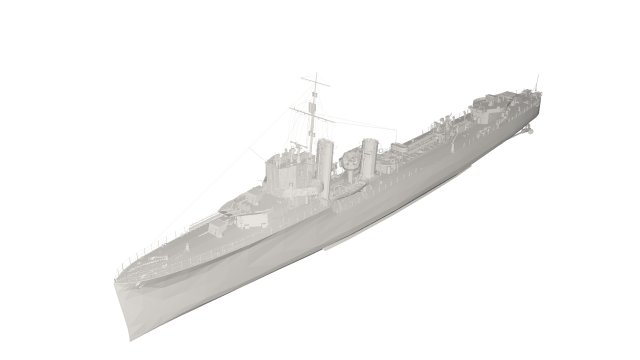 Military Ship 3D Model .c4d .max .obj .3ds .fbx .stl .blend 