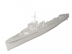 Military Ship 3D Model