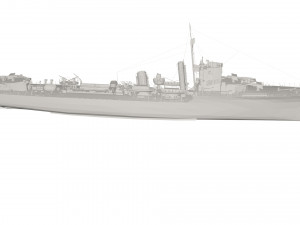 Military Ship 3D Model