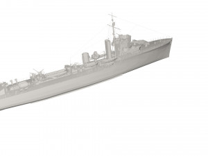 Military Ship 3D Model