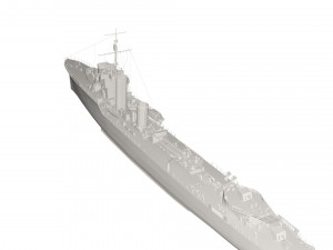 Military Ship 3D Model