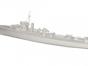 Military Ship 3D Model