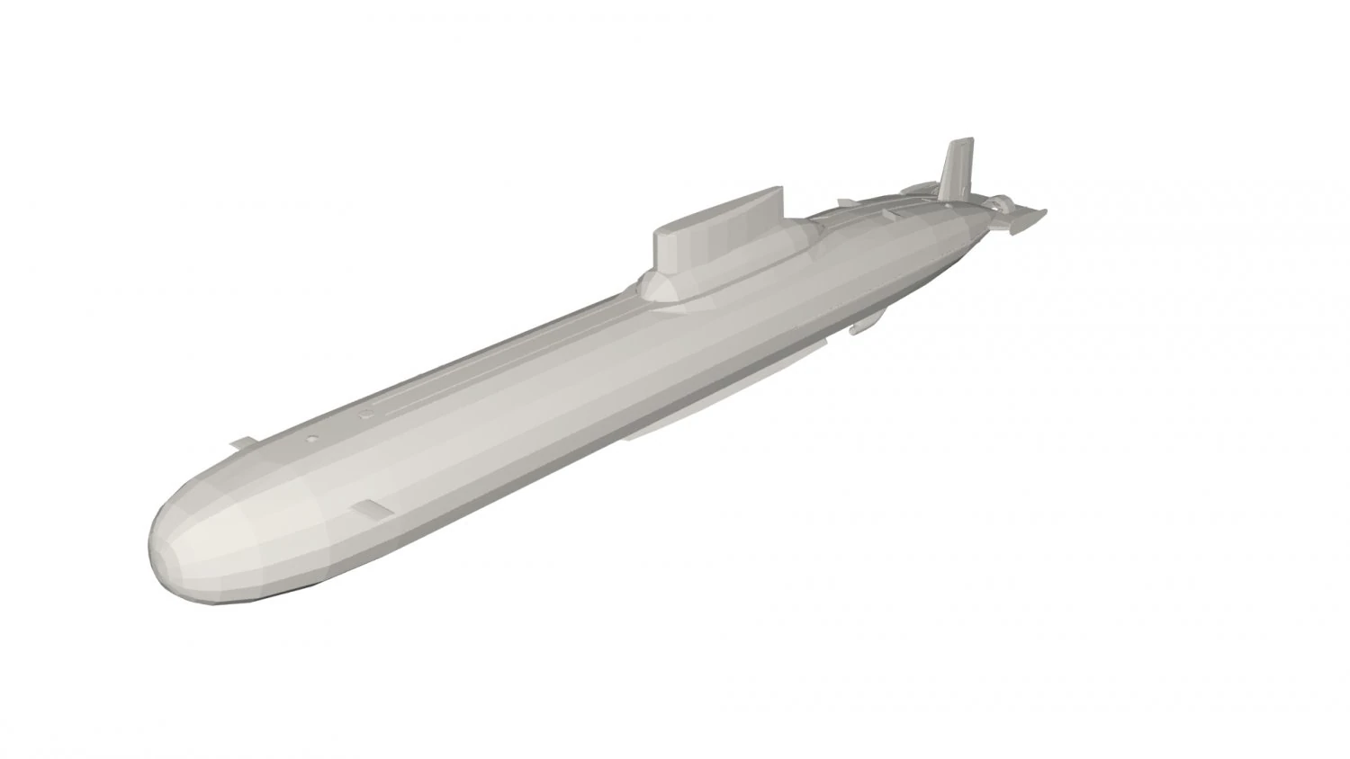 Military Ship submarine 3D Model .c4d .max .obj .3ds .fbx .stl .blend