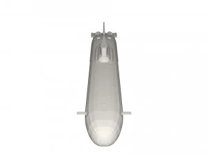 Military Ship submarine 3D Model
