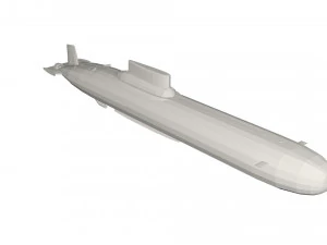 Military Ship submarine 3D Model