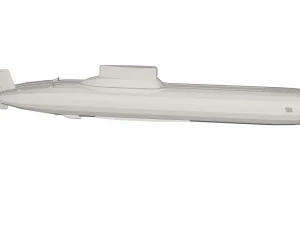 Military Ship submarine 3D Model