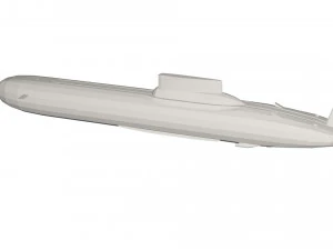 Military Ship submarine 3D Model