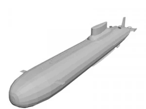 Military Ship submarine 3D Model