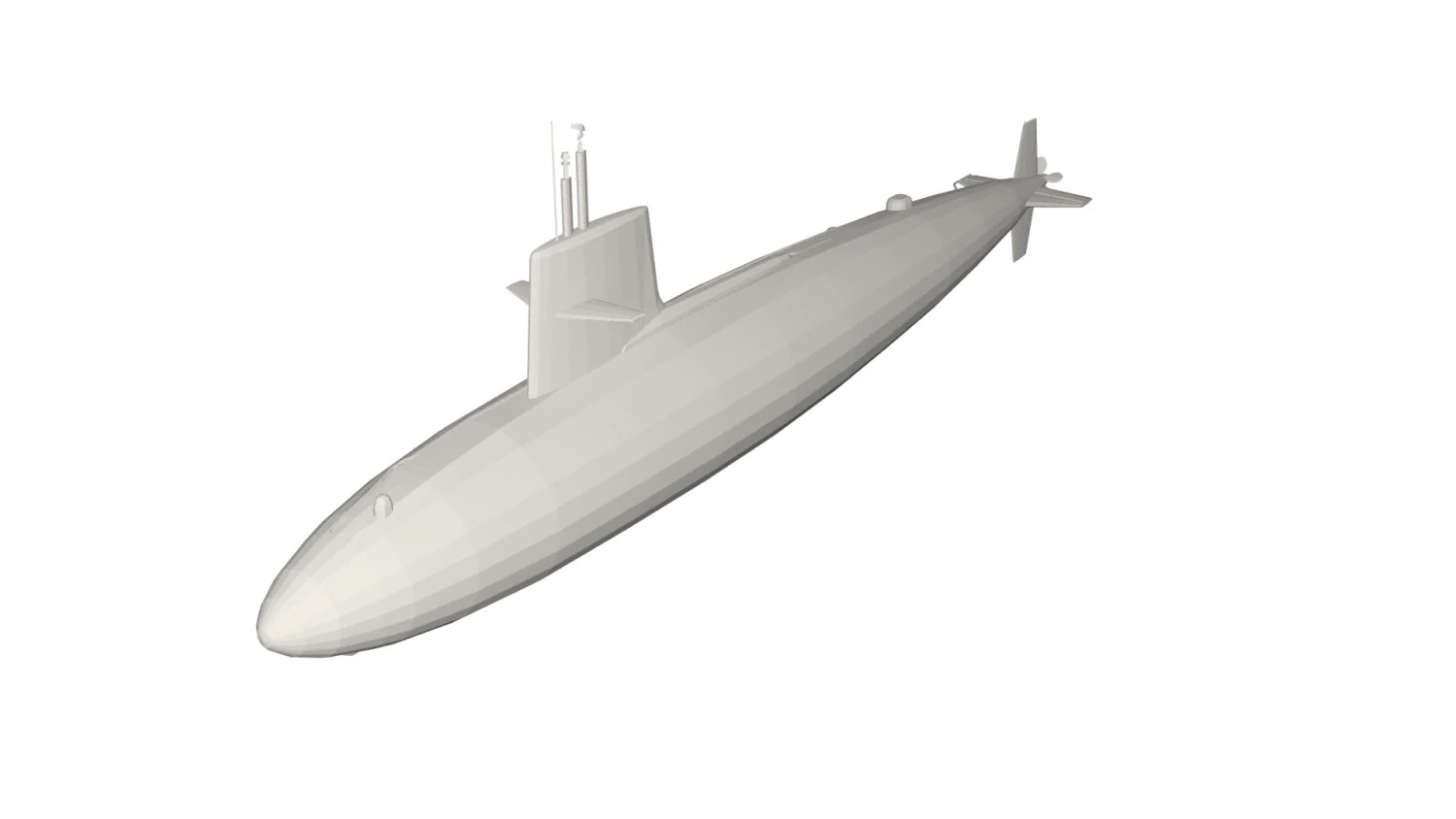 Military Ship submarine 3D Model .c4d .max .obj .3ds .fbx .stl .blend 