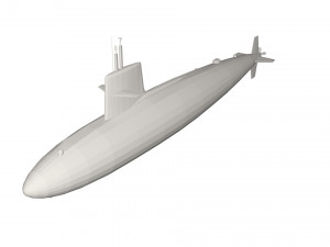 Military Ship submarine 3D Model