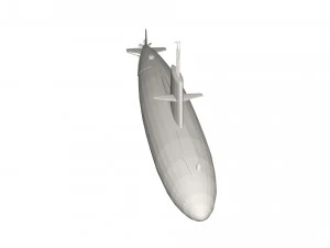 Military Ship submarine 3D Model