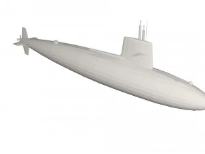 Military Ship submarine 3D Model