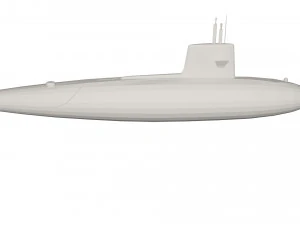 Military Ship submarine 3D Model