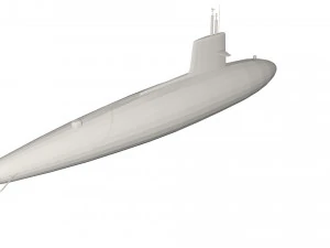 Military Ship submarine 3D Model