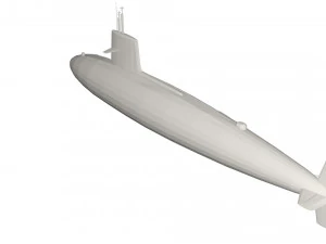 Military Ship submarine 3D Model
