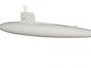 Military Ship submarine 3D मॉडल