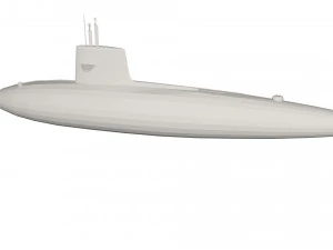 Military Ship submarine 3D Model