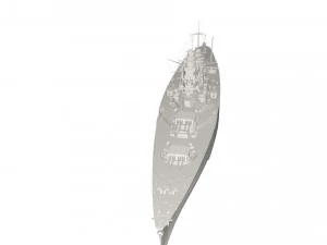 Military Ship 3D Model