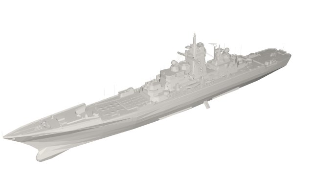 Military Ship Modelo 3D .c4d .max .obj .3ds .fbx .stl .blend 