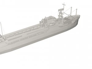 Military Ship 3D Model