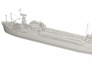 Military Ship 3D Model