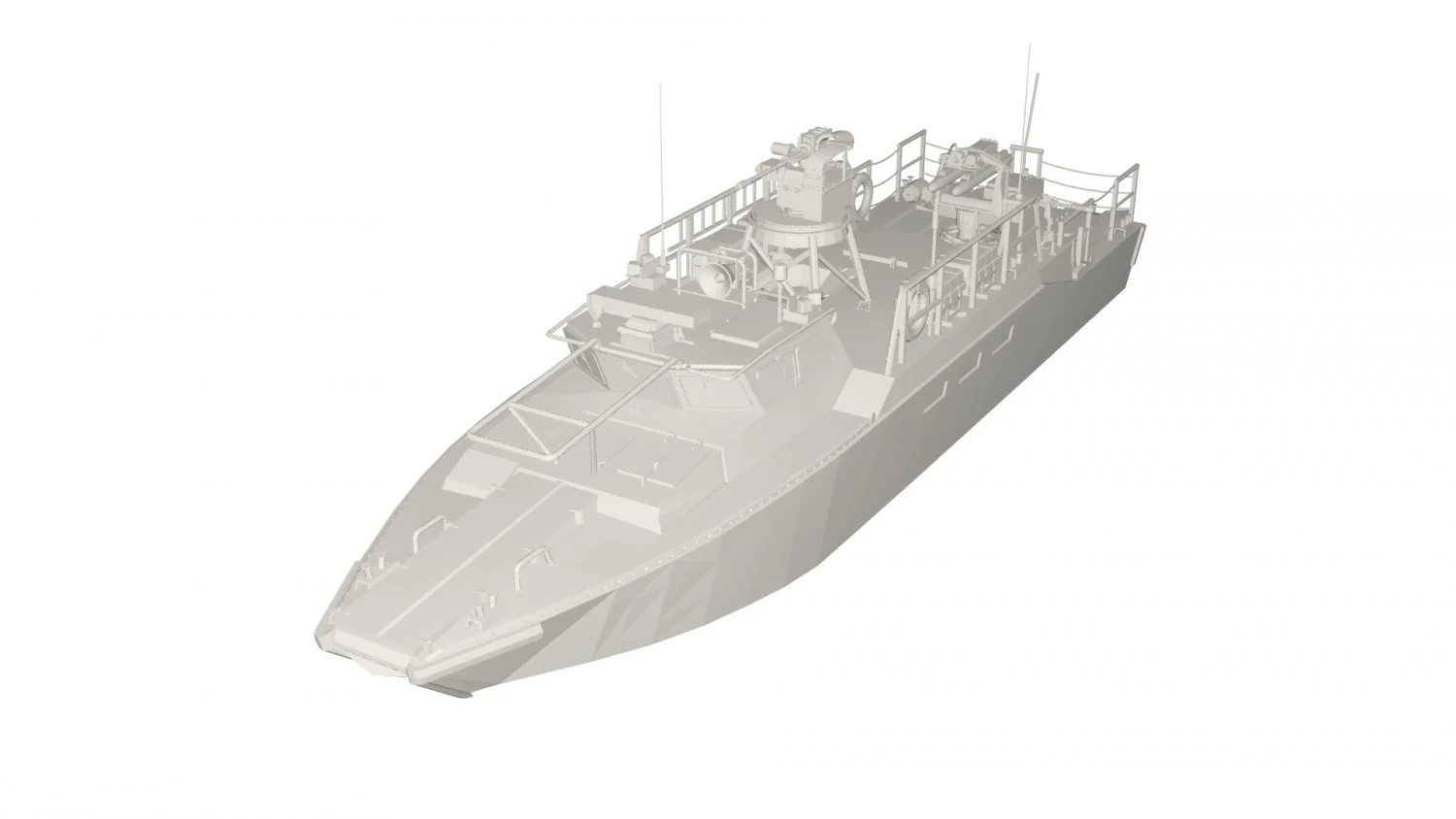 Motor boat 3D Model .c4d .max .obj .3ds .fbx .stl .blend 