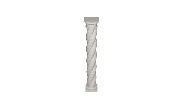 Spiral column 3D Model .c4d .max .obj .3ds .fbx .stl .blend 