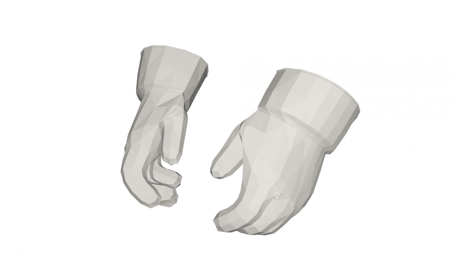 Safety Gloves 3D Model .c4d .max .obj .3ds .fbx .stl .blend