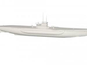 Military Ship submarine 3D Model
