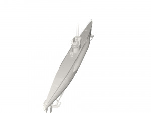 Military Ship submarine 3D Model
