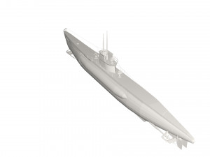 Military Ship submarine 3D Model