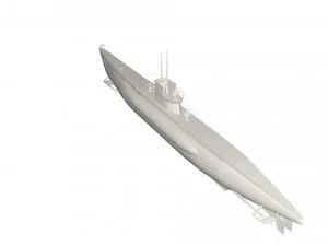 Military Ship submarine 3D Model
