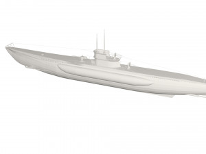 Military Ship submarine 3D Model