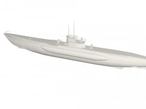 Military Ship submarine 3D Model