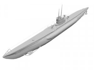 Military Ship submarine 3D Model