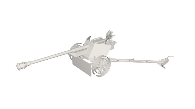 Artillery 3D Model .c4d .max .obj .3ds .fbx .stl .blend 