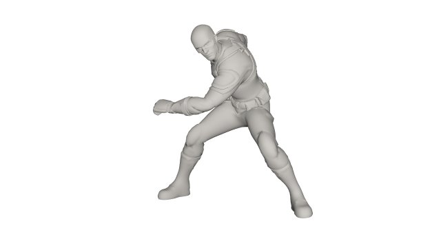 Superhero character Modelo 3D .c4d .max .obj .3ds .fbx .stl .blend