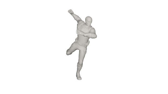 Superhero character Model 3D .c4d .max .obj .3ds .fbx .stl .blend 